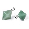 Natural Green Fluorite Pendants G-N326-107E-3