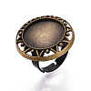 Adjustable Alloy & Iron Bezel Cup Ring Base with Rotatable Tray MAK-T012-12AB-1