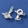 Rack Plating Brass Micro Pave Clear Cubic Zirconia Charms KK-D097-03S-2