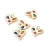 Rack Plating Brass Micro Pave Colorful Cubic Zirconia Pendants ZIRC-C040-37G-4