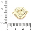 Brass Pave Clear Cubic Zirconia Connector Charms KK-A293-12G-05-3