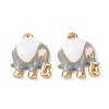 Elephant Alloy Enamel Pendants ENAM-B045-01LG-02-1