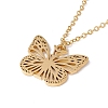 Initial Letter with Butterfly Pendant Necklace LS-NJEW-C026-01G-I-3