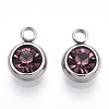 201 Stainless Steel Rhinestone Charms STAS-S068-06-2