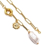 Natural Baroque Pearl Keshi Pearl Lariat Necklaces NJEW-JN03042-18