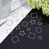 Unicraftale 80Pcs 8 Style 304 Stainless Steel Linking Ring STAS-UN0018-39-4