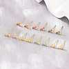 Brass Micro Pave Cubic Zirconia Stud Earrings for Women KK-A305-08G-1