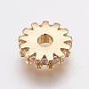 Brass Micro Pave Cubic Zirconia Bead Spacers LS-ZIRC-E143-21G-1