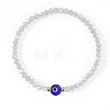 Glass & Brass Beads Stretch Bracelets IC9410-2-1