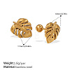 304 Stainless Steel Rhinestone Stud Earrings WGEEE18-02-1
