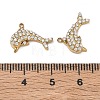 304 Stainless Steel Micro Pave Clear Cubic Zirconia Pendants CU-CBAF0F8-01C-G-3