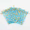 Heart Printed Organza Bags OP-R022-13x18-01-2