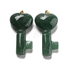 Natural Green Aventurine Pendants G-B020-05G-01-1