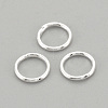 925 Sterling Silver Soldered Closed Jump Rings STER-S002-58-1