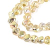 Electroplate Transparent Glass Beads Strands EGLA-Q133-01A-11-3
