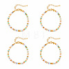 Bohemian Dyed Natural Shell Heishi Beaded Bracelet Sets MF5991-7-1