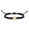 Alloy Heart with Letter Pattern Bead Braided Bead Bracelets FS-WGEB992-21-1