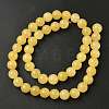 Natural Yellow Jade Bead Strands G-K121-01-8mm-4