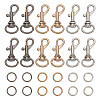  15Pcs 6 Colors Alloy Swivel Snap Hook Clasps FIND-TA0003-79-2