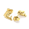 Hollow Out Shark 304 Stainless Steel Stud Earrings EJEW-G359-02G-2