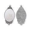 Vintage Tibetan Style Alloy Carved Rose Large Pendant Cabochon Settings LS-TIBEP-N003-28AS-2
