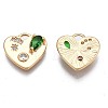 Brass Micro Pave Cubic Zirconia Charms KK-N232-261B-2