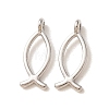 Religious Jewelry Tibetan Style Alloy Jesus Fish/Christian Ichthys Ichthus Pendants TIBEP-3498-P-RS-1
