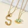 304 Stainless Steel Enamel Rocking Horse Pendant Necklaces for Women NJEW-T022-01A-2
