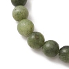 Natural Chinese Jade Round Beaded Stretch Bracelets for Women X-BJEW-TA00282-4