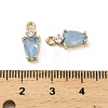 Brass Micro Pave Cubic Zirconia Pendants KK-P301-02G-03-3