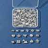 64Pcs 16 Styles Tibetan Style Alloy European Large Hole Beads FIND-FS0002-63-9