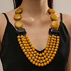 Bohemian Resin Round Beaded Chunky Necklaces for Women FS-WGA6DA1-01-1