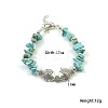Synthetic Turquoise Chip & Alloy Beaded Bracelets for Women YV2517-1-3