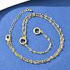 Brass Dapped Chain Y Lariat Necklaces NJEW-H087-06H-G-2