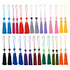  28Pcs 14 Colors Polyester Tassel Big Pendants Decorations HJEW-TA0001-07-1