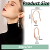 40Pcs Brass Earring Hooks KK-FH0007-64G-2