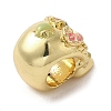 Brass Rhinestone European Beads X1-KK-A203-03G-2