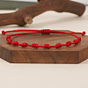 Adjustable Polyester Woven Knot Cord Bracelets DX7383-2