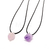 Nuggets Natural Amethyst Pendant Necklace NJEW-WH0002-08-1