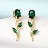 Brass Micro Pave Cubic Zirconia Stud Earrings KK-CBA8324-20G-02-3