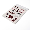 9Pcs 9 Style Halloween Clown Horror Removable Temporary Tattoos Paper Face Stickers AJEW-G048-05-4