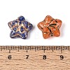 Picasso Baking Paint & Golden Metal Enlaced Glass Beads DGLA-T004-58M-3