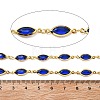 Brass Glass Horse Eye Link Chains CHC-R001-03G-02-2