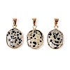 Natural Dalmatian Jasper Pendants G-N349-04F-G-1