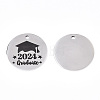 Non-Tarnish 201 Stainless Steel Pendants STAS-T064-38P-25-1