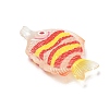 Transparent Resin Pendants RE-CBA098D-01E-2
