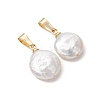 Natural Baroque Pearl Keshi Pearl Pendants PALLOY-JF05373-3