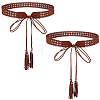 1Pc Bohemian Imitation Leather Tassel Wrap Chain Belts AJEW-CL0006-22-1