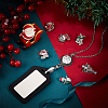 DIY Interchangeable Christmas Office Lanyard ID Badge Holder Necklace Making Kit DIY-SC0022-03-4