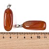 Natural Carnelian Tumbled Stone Pendants GG-K002-06P-3